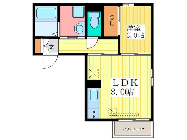 コスモ五日市の物件間取画像